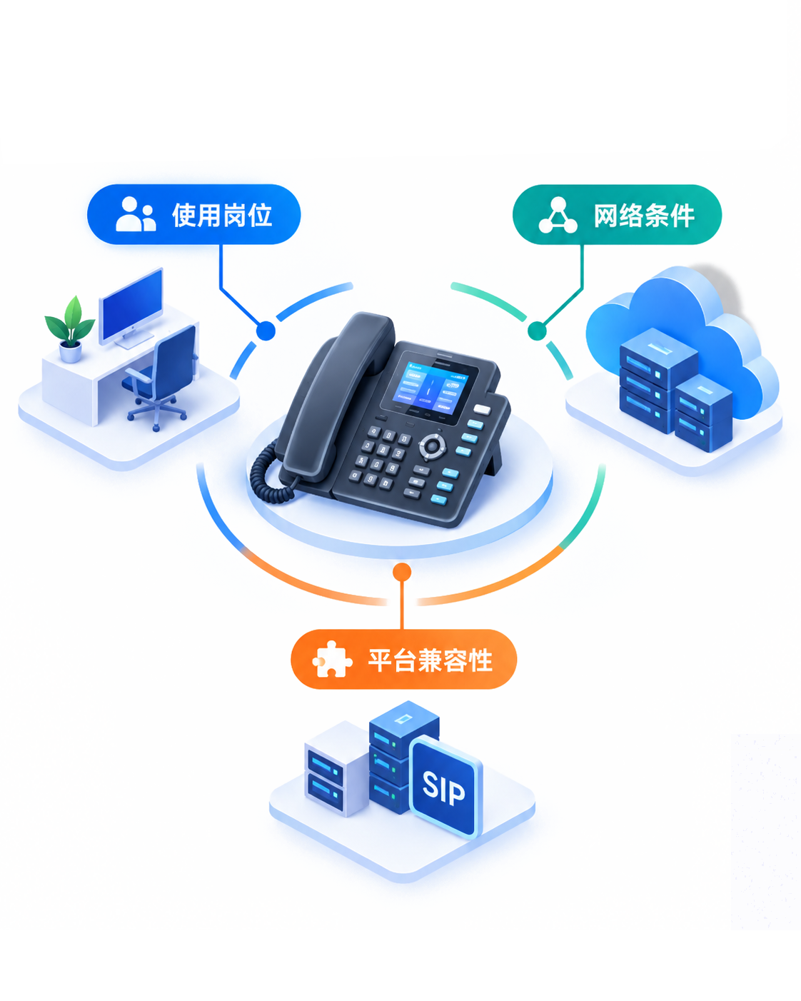 不同岗位IP电话机选型