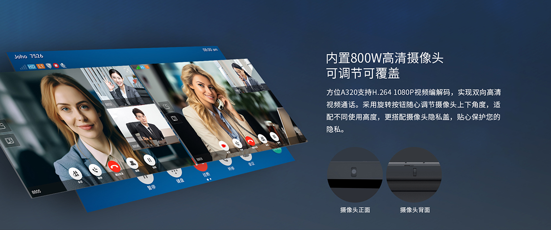 內置800W高清摄像头